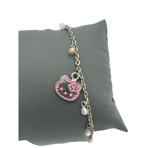 Sanrio Pink Hello Kitty Charm Bracelet 7 inch w/ 2 inch extender - Picture 2 of 7